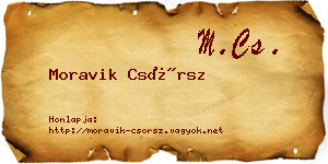 Moravik Csörsz névjegykártya
